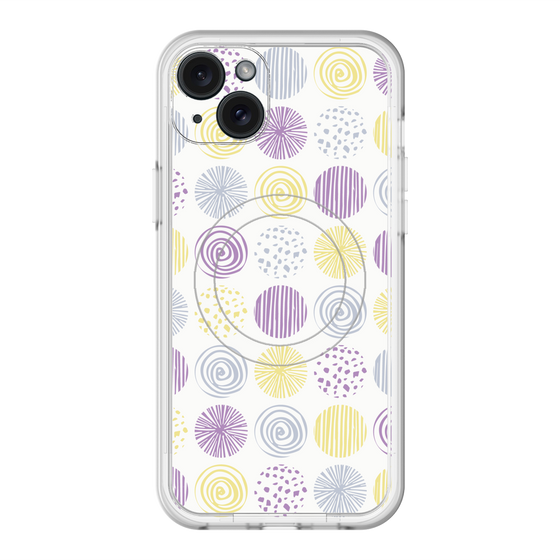 スリムプロテクションプレミアムケース with MagSafe［ Nordic Circle - Purple ］