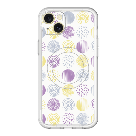 スリムプロテクションプレミアムケース with MagSafe［ Nordic Circle - Purple ］