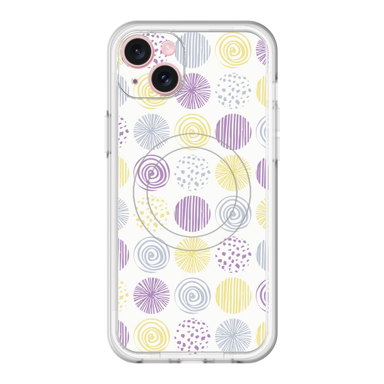 スリムプロテクションプレミアムケース with MagSafe［ Nordic Circle - Purple ］