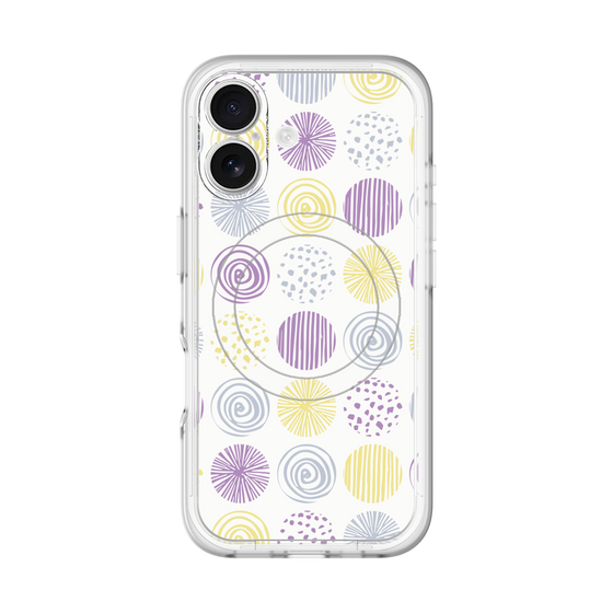 スリムプロテクションプレミアムケース with MagSafe［ Nordic Circle - Purple ］