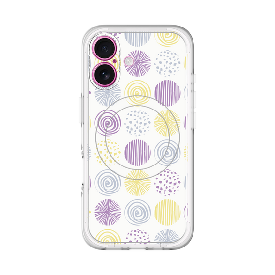 スリムプロテクションプレミアムケース with MagSafe［ Nordic Circle - Purple ］