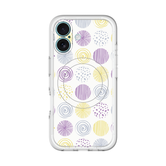 スリムプロテクションプレミアムケース with MagSafe［ Nordic Circle - Purple ］
