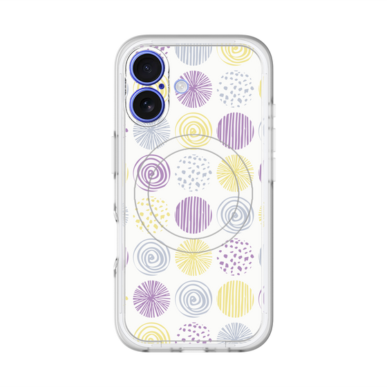 スリムプロテクションプレミアムケース with MagSafe［ Nordic Circle - Purple ］