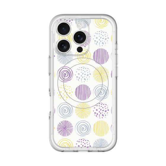 スリムプロテクションプレミアムケース with MagSafe［ Nordic Circle - Purple ］