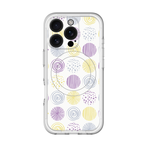 スリムプロテクションプレミアムケース with MagSafe［ Nordic Circle - Purple ］