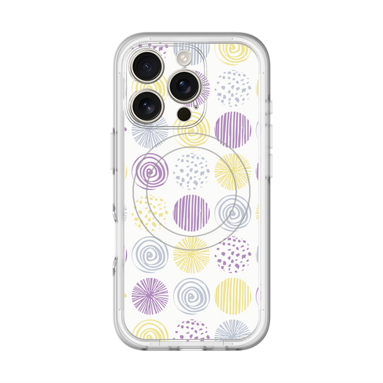 スリムプロテクションプレミアムケース with MagSafe［ Nordic Circle - Purple ］
