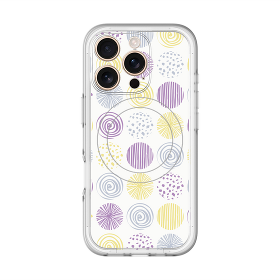 スリムプロテクションプレミアムケース with MagSafe［ Nordic Circle - Purple ］