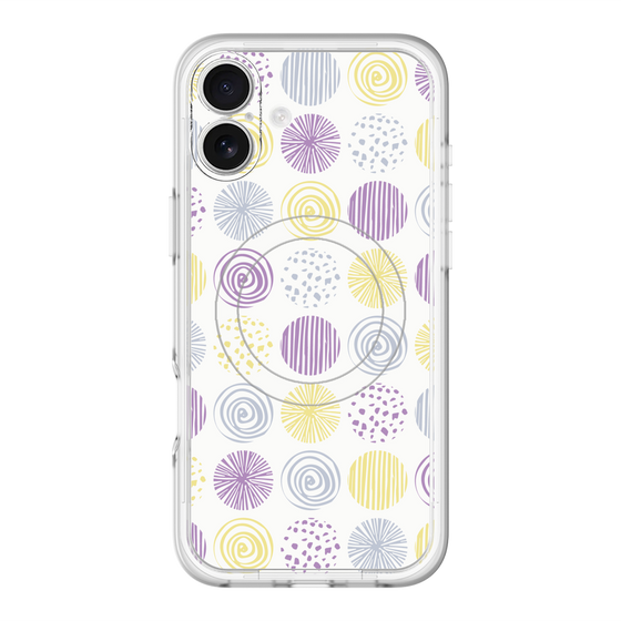 スリムプロテクションプレミアムケース with MagSafe［ Nordic Circle - Purple ］