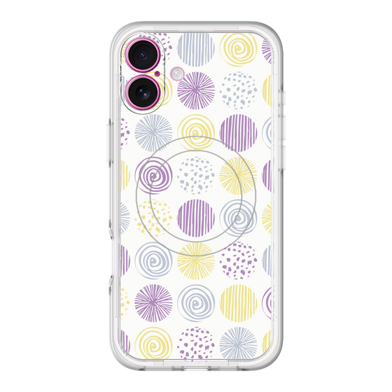 スリムプロテクションプレミアムケース with MagSafe［ Nordic Circle - Purple ］