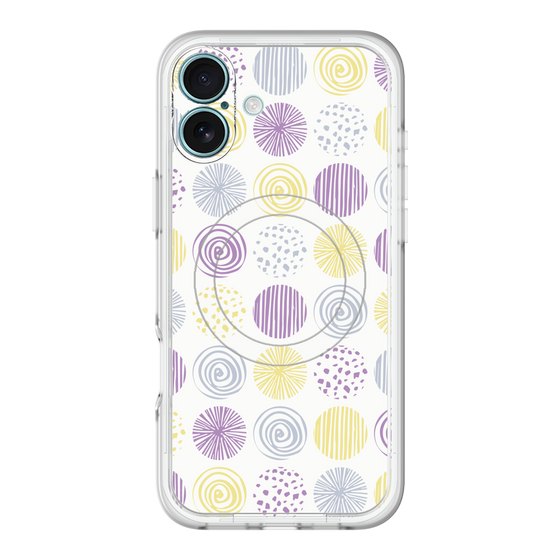 スリムプロテクションプレミアムケース with MagSafe［ Nordic Circle - Purple ］