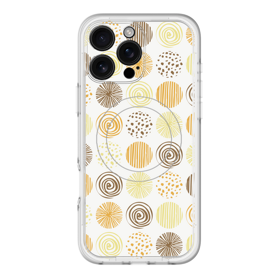 スリムプロテクションプレミアムケース with MagSafe［ Nordic Circle - Orange ］