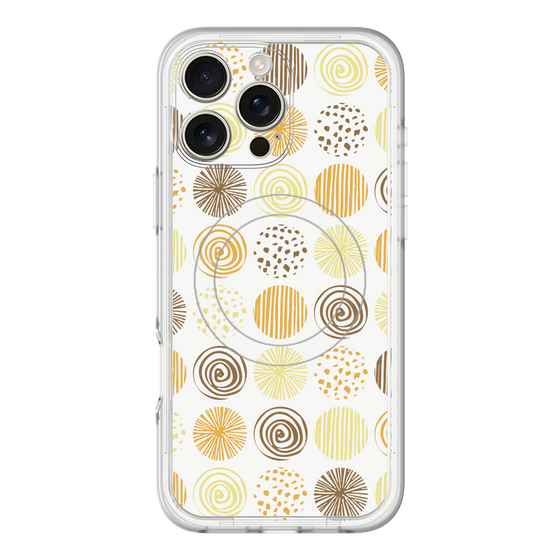 スリムプロテクションプレミアムケース with MagSafe［ Nordic Circle - Orange ］