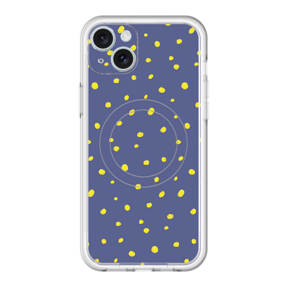 スリムプロテクションプレミアムケース with MagSafe［ Drawing Dot - Navy ］