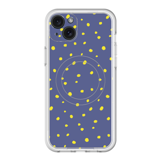 スリムプロテクションプレミアムケース with MagSafe［ Drawing Dot - Navy ］