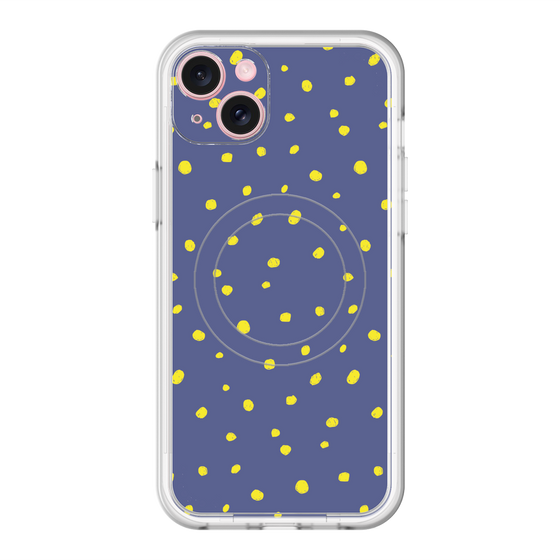 スリムプロテクションプレミアムケース with MagSafe［ Drawing Dot - Navy ］