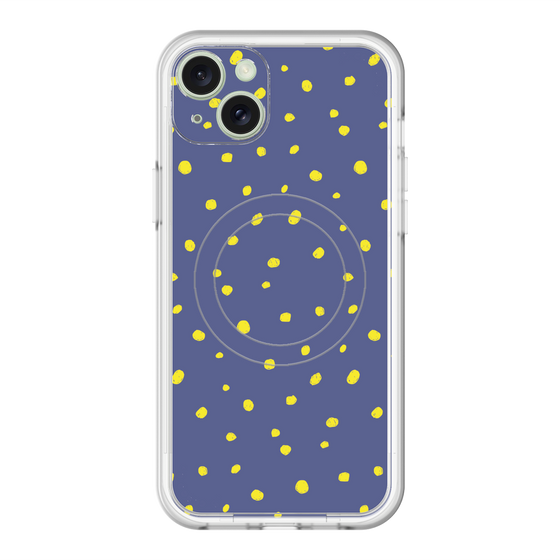 スリムプロテクションプレミアムケース with MagSafe［ Drawing Dot - Navy ］