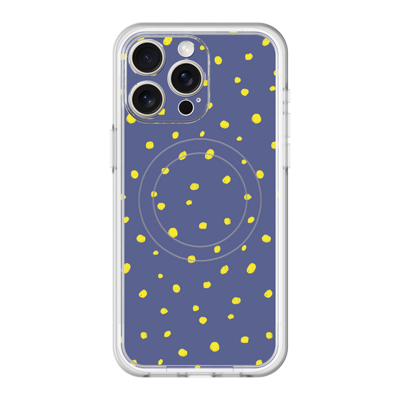 スリムプロテクションプレミアムケース with MagSafe［ Drawing Dot - Navy ］