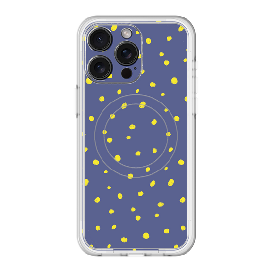 スリムプロテクションプレミアムケース with MagSafe［ Drawing Dot - Navy ］