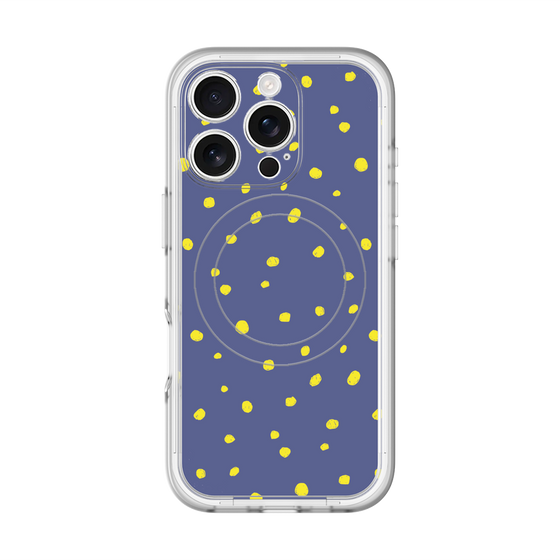 スリムプロテクションプレミアムケース with MagSafe［ Drawing Dot - Navy ］