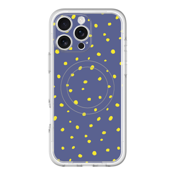 スリムプロテクションプレミアムケース with MagSafe［ Drawing Dot - Navy ］