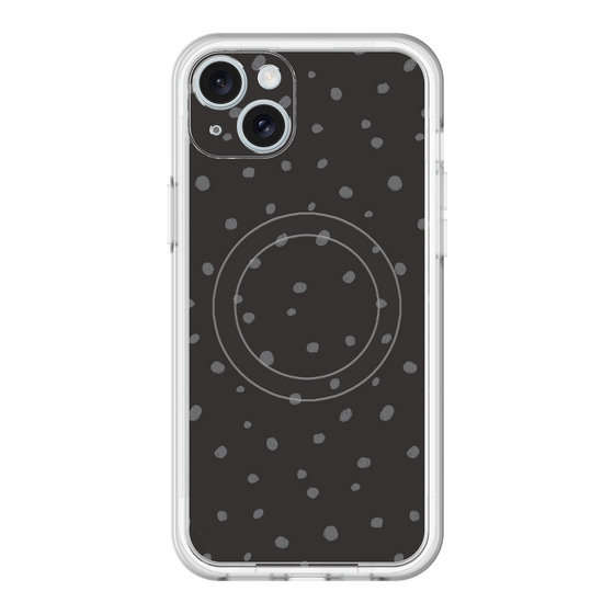 スリムプロテクションプレミアムケース with MagSafe［ Drawing Dot - Black ］