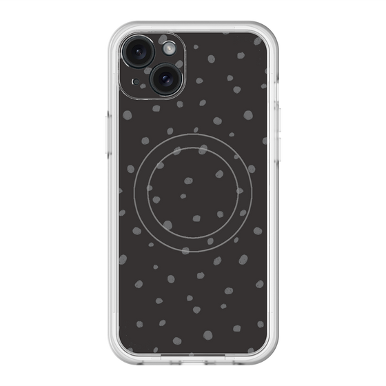 スリムプロテクションプレミアムケース with MagSafe［ Drawing Dot - Black ］