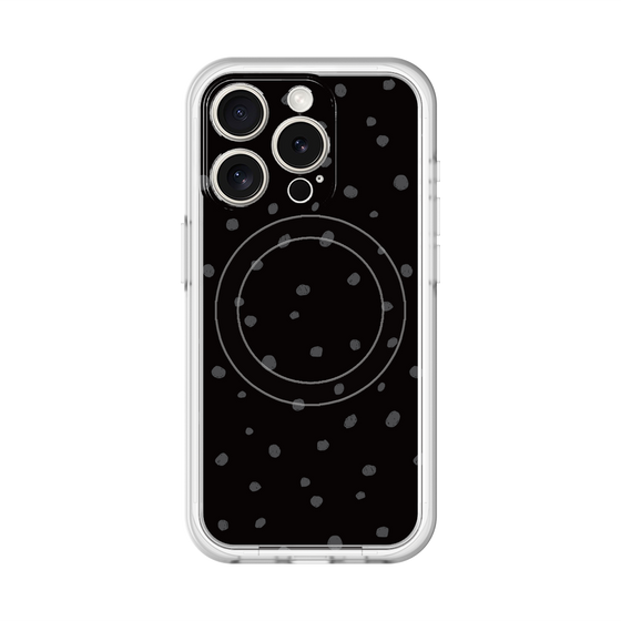 スリムプロテクションプレミアムケース with MagSafe［ Drawing Dot - Black ］