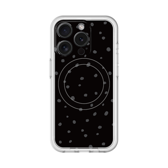スリムプロテクションプレミアムケース with MagSafe［ Drawing Dot - Black ］