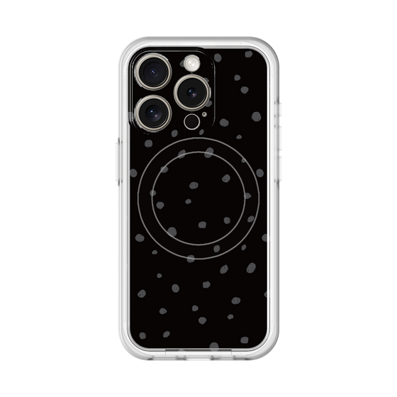 スリムプロテクションプレミアムケース with MagSafe［ Drawing Dot - Black ］