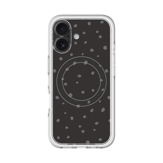 スリムプロテクションプレミアムケース with MagSafe［ Drawing Dot - Black ］