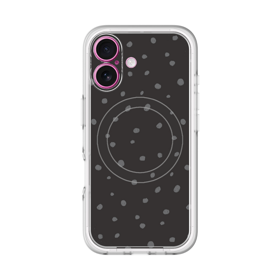 スリムプロテクションプレミアムケース with MagSafe［ Drawing Dot - Black ］
