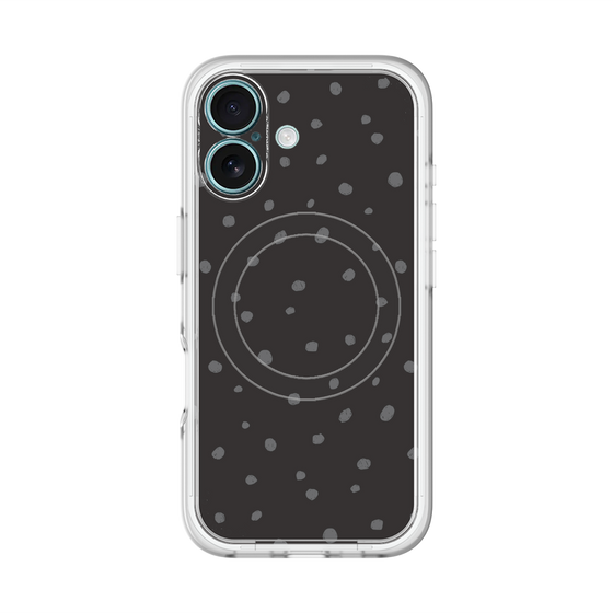 スリムプロテクションプレミアムケース with MagSafe［ Drawing Dot - Black ］
