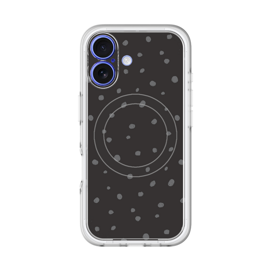 スリムプロテクションプレミアムケース with MagSafe［ Drawing Dot - Black ］