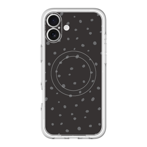 スリムプロテクションプレミアムケース with MagSafe［ Drawing Dot - Black ］