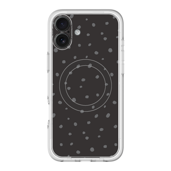 スリムプロテクションプレミアムケース with MagSafe［ Drawing Dot - Black ］