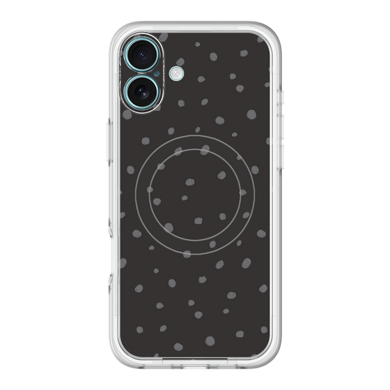 スリムプロテクションプレミアムケース with MagSafe［ Drawing Dot - Black ］