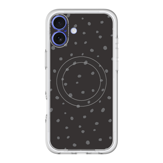 スリムプロテクションプレミアムケース with MagSafe［ Drawing Dot - Black ］