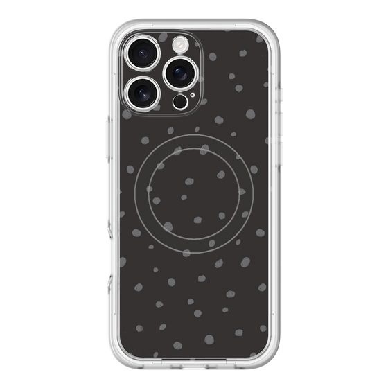 スリムプロテクションプレミアムケース with MagSafe［ Drawing Dot - Black ］