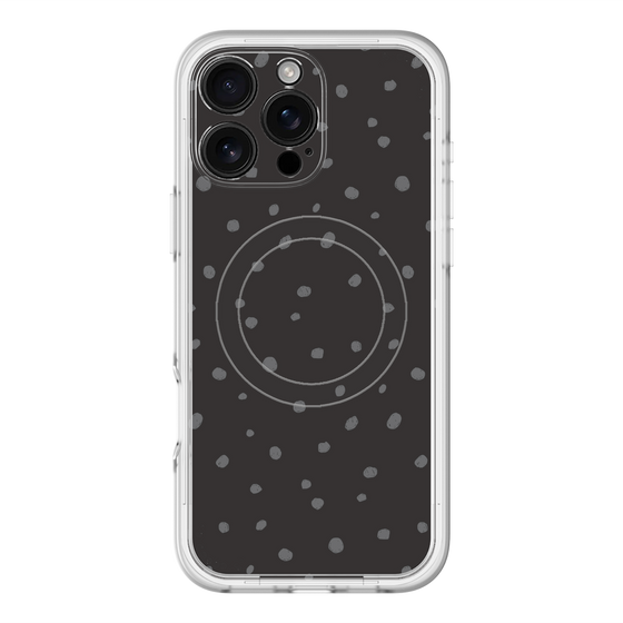 スリムプロテクションプレミアムケース with MagSafe［ Drawing Dot - Black ］