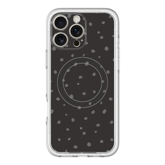 スリムプロテクションプレミアムケース with MagSafe［ Drawing Dot - Black ］