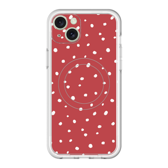 スリムプロテクションプレミアムケース with MagSafe［ Drawing Dot - Red ］