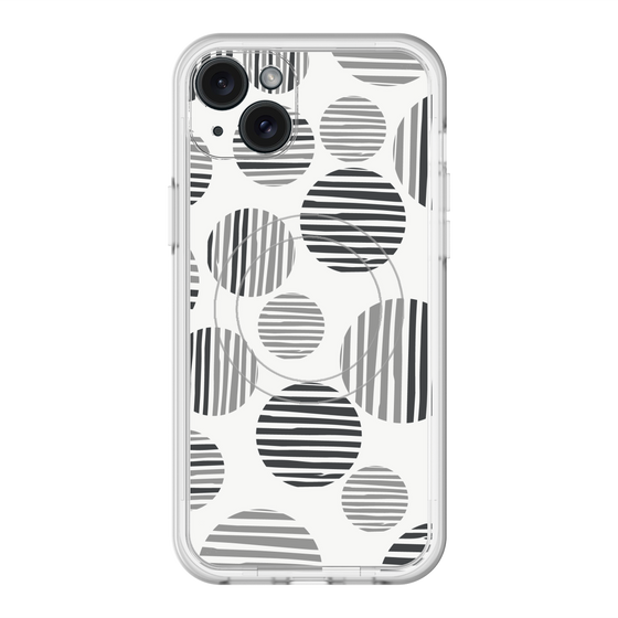 スリムプロテクションプレミアムケース with MagSafe［ Nordic Dot - Black ］