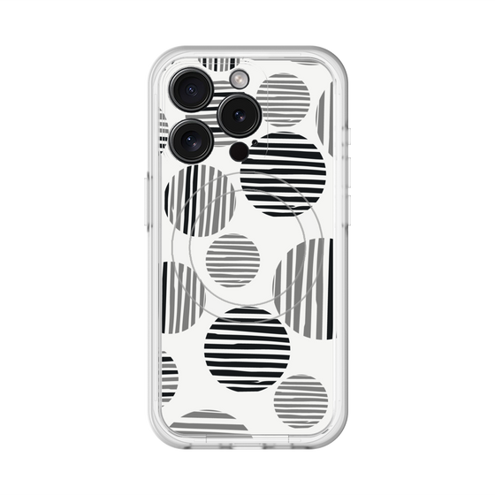 スリムプロテクションプレミアムケース with MagSafe［ Nordic Dot - Black ］