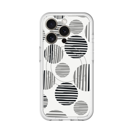 スリムプロテクションプレミアムケース with MagSafe［ Nordic Dot - Black ］