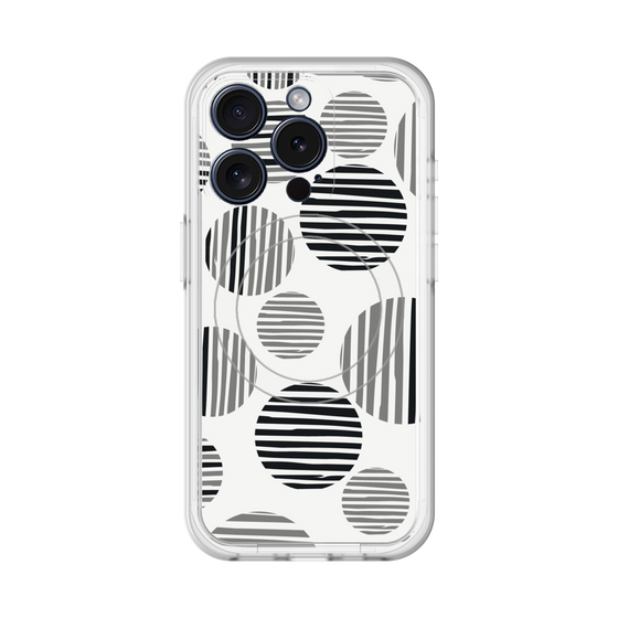 スリムプロテクションプレミアムケース with MagSafe［ Nordic Dot - Black ］