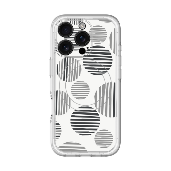 スリムプロテクションプレミアムケース with MagSafe［ Nordic Dot - Black ］