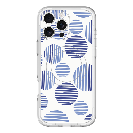スリムプロテクションプレミアムケース with MagSafe［ Nordic Dot - Blue ］