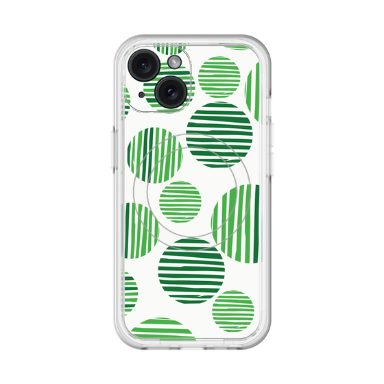 スリムプロテクションプレミアムケース with MagSafe［ Nordic Dot - Green ］