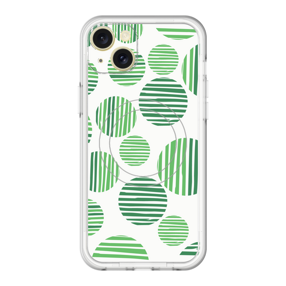 スリムプロテクションプレミアムケース with MagSafe［ Nordic Dot - Green ］