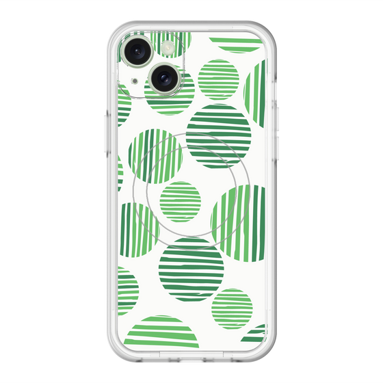 スリムプロテクションプレミアムケース with MagSafe［ Nordic Dot - Green ］